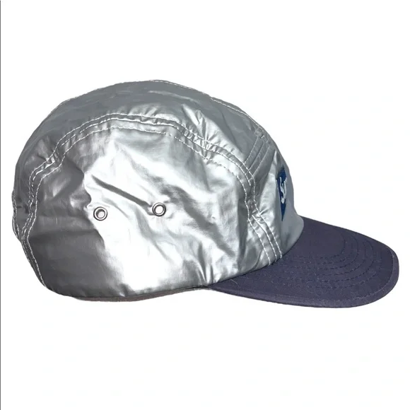 Supreme Silver Navy F/W 2013 Camp Cap 5 Panel Hat - Picture 2 of 6